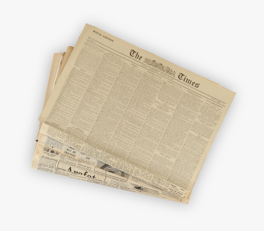 Old Newspaper Png, Transparent Png, Free Download