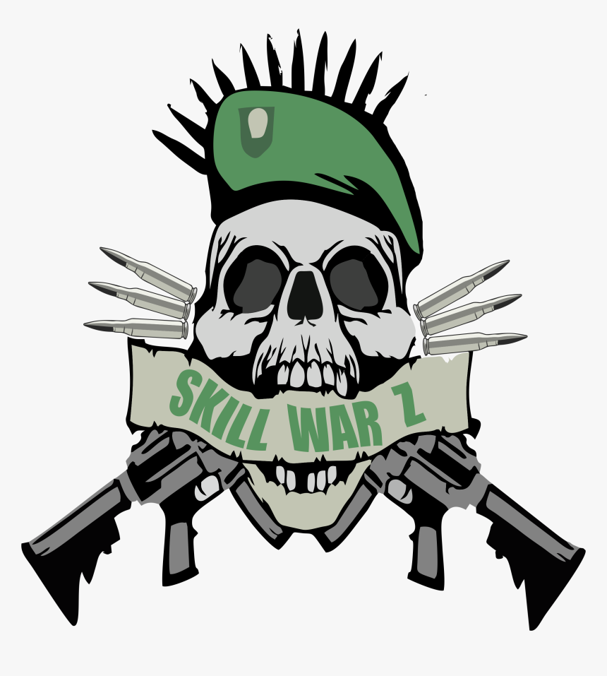 Skull And Guns Logo Vector, HD Png Download, Free Download