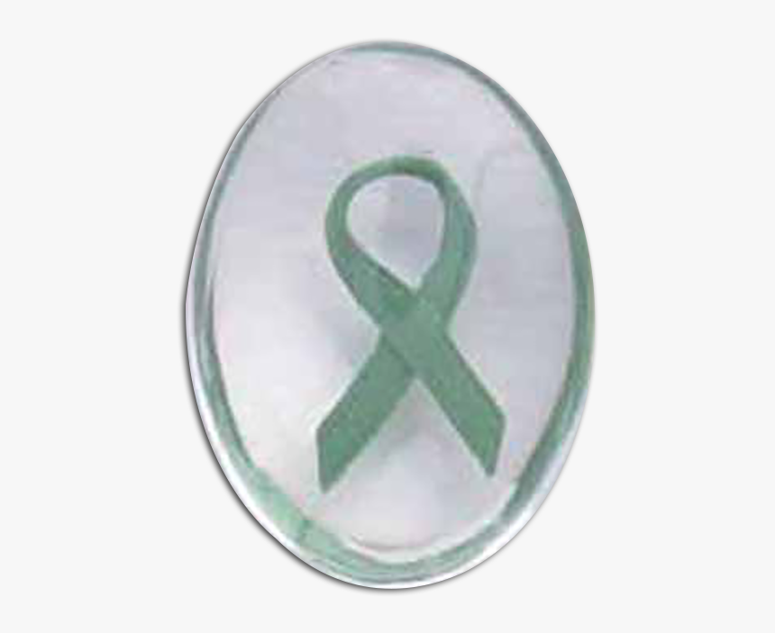 Green Awareness Ribbon Smooth Worry Stone - Cross, HD Png Download, Free Download