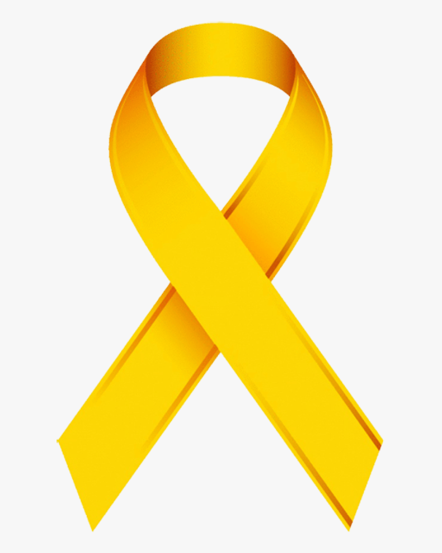 Awareness Ribbons - Gold Cancer Ribbon Png, Transparent Png, Free Download