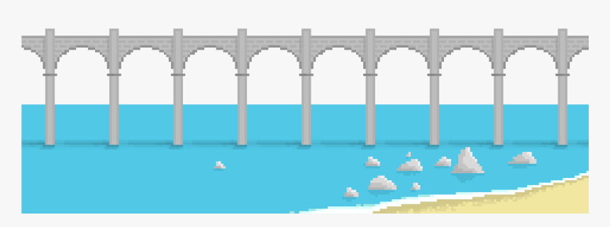 Pixel Art Bridge Transparent, Hd Png Download , Png - Pixel Art Bridge, Png Download, Free Download
