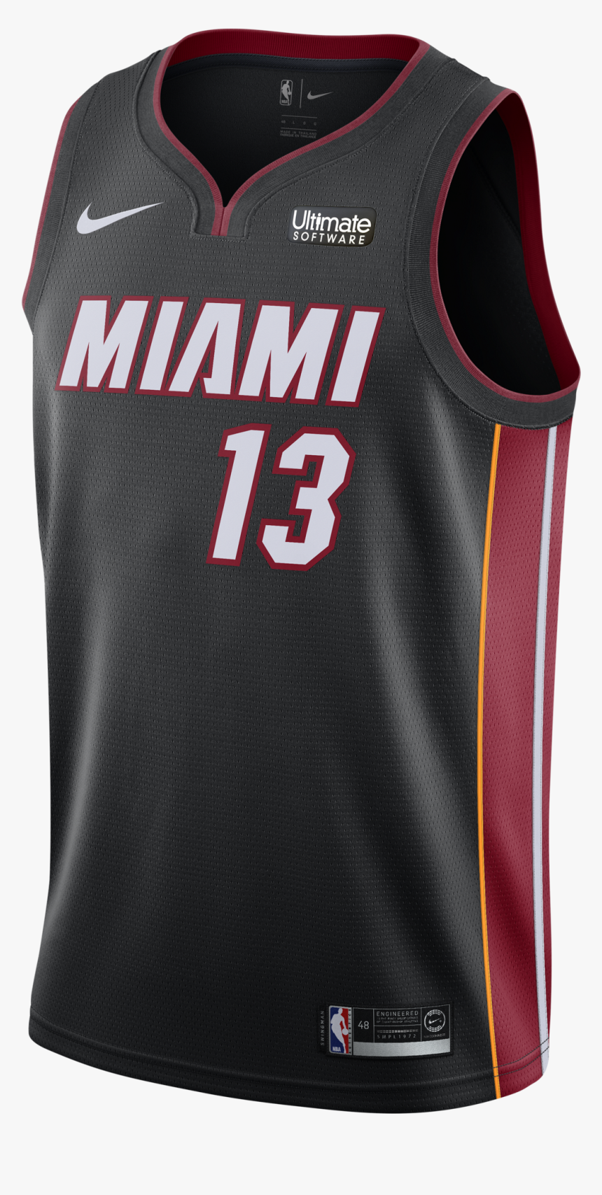 Tyler Herro Nike Icon Black Swingman Jersey - New Miami Heat Jersey, HD Png Download, Free Download