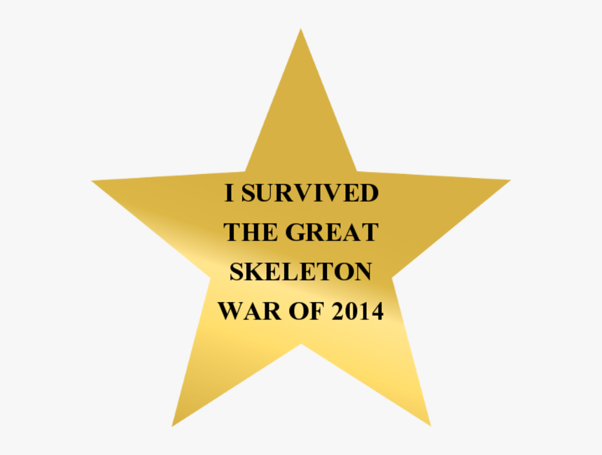 I Survived The Great Skeleton War Of 2014 Yellow Text - Tried So Hard Star, HD Png Download, Free Download