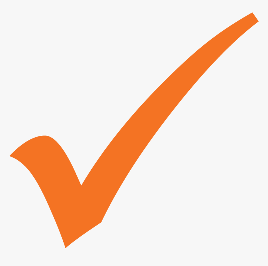 Orange Check Mark Png, Transparent Png, Free Download