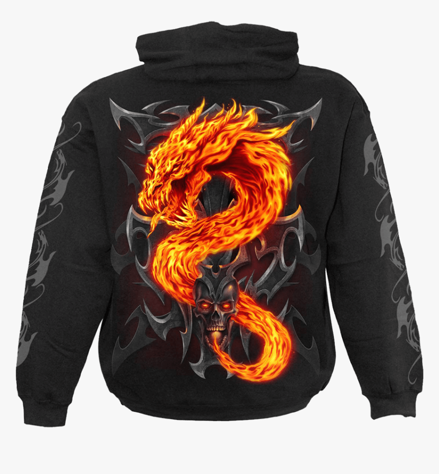 Fire Dragon Hoodie - Tshirt Dragon Fire, HD Png Download, Free Download