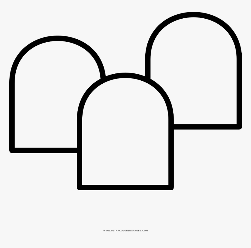 Gravestones Coloring Page - Line Art, HD Png Download, Free Download