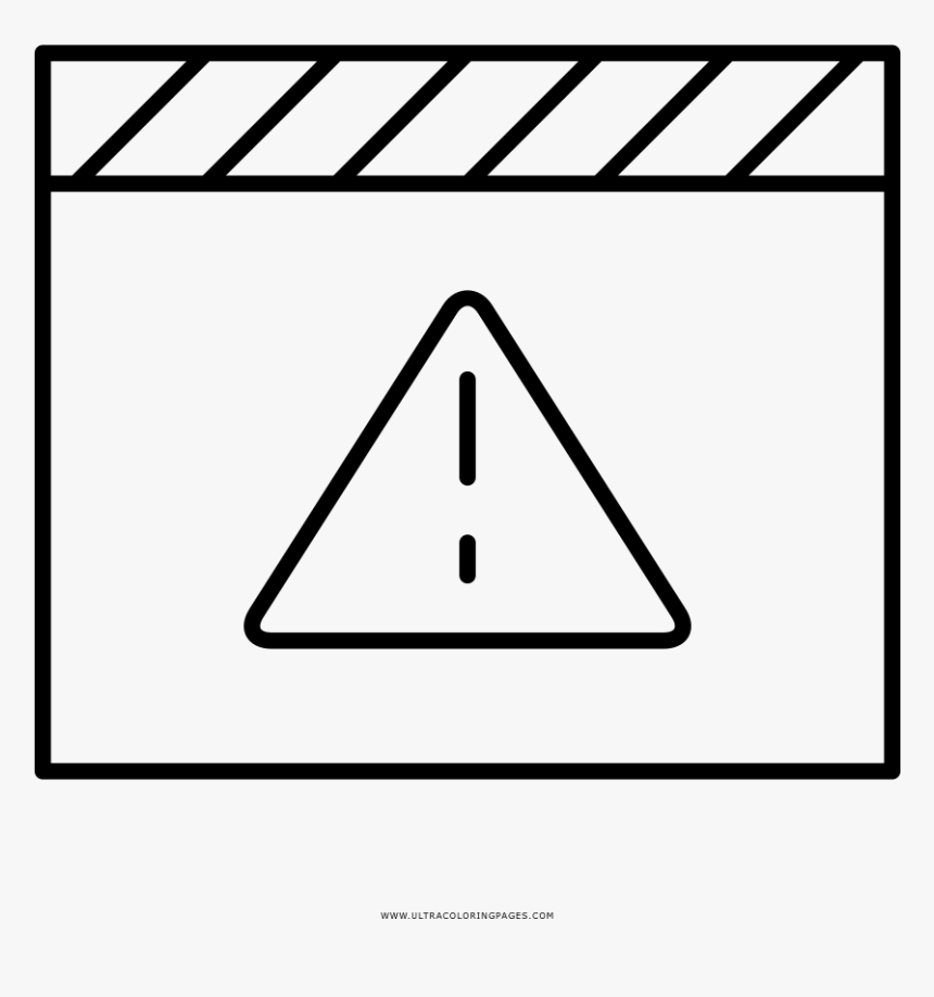 Under Construction Coloring Page - Triangle, HD Png Download, Free Download