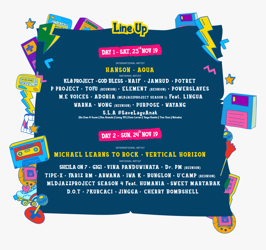 Line Up 90s Festival 2019, HD Png Download, Free Download