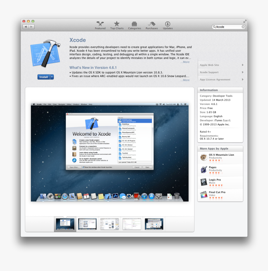 The Xcode Page In The Mac App Store - Mac Xcode, HD Png Download, Free Download