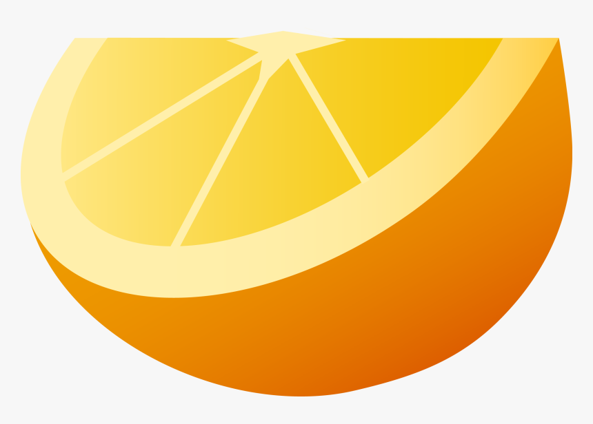 Juicy Orange Fruit Free - Cartoon Orange Wedge, HD Png Download, Free Download