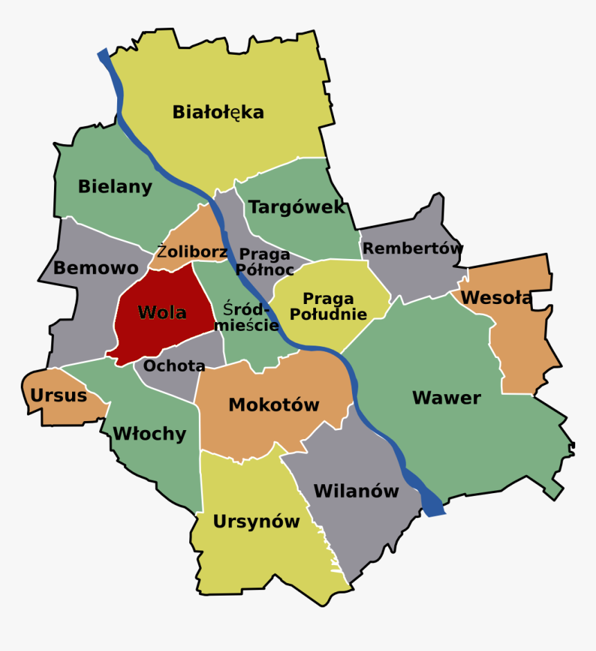 74, Warsaw, Poland, Png V - Map Warsaw, Transparent Png, Free Download