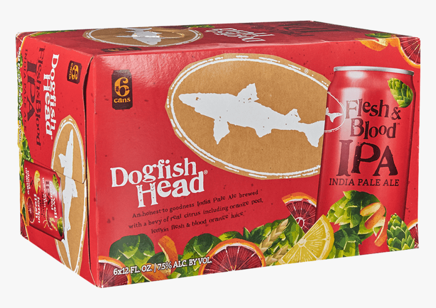 Dogfish Head Flesh & Blood Ipa 6pk Cn 12oz Beer - Dogfish Head Flesh And Blood, HD Png Download, Free Download