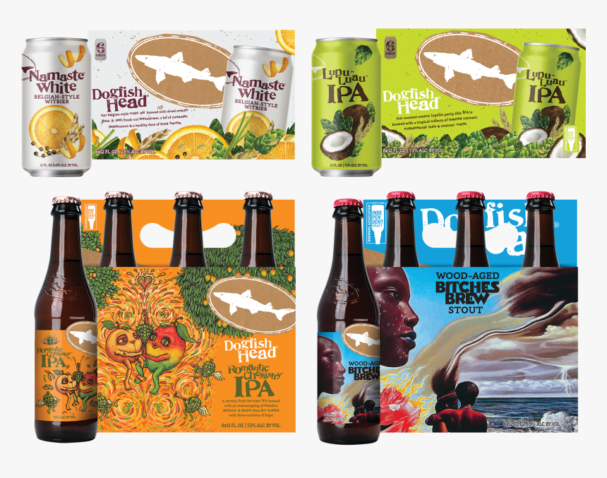 Dogfish Head Gets Things Going With Four Familiar Beers,, HD Png Download, Free Download