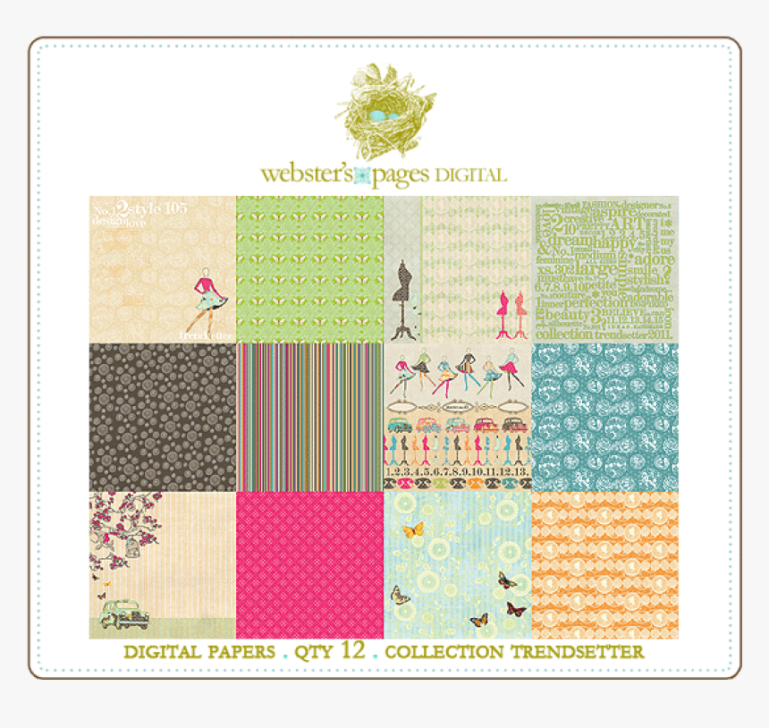 Trendsetter Papers Digi - Patchwork, HD Png Download, Free Download