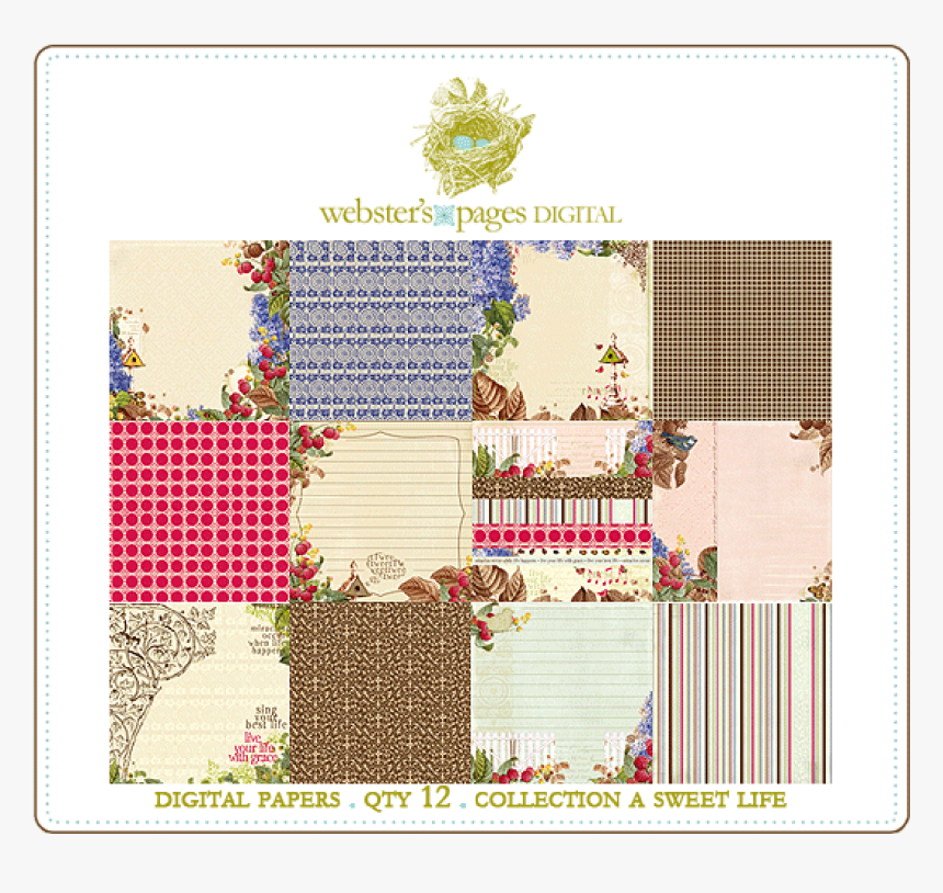 A Sweet Life Papers Digi - Patchwork, HD Png Download, Free Download