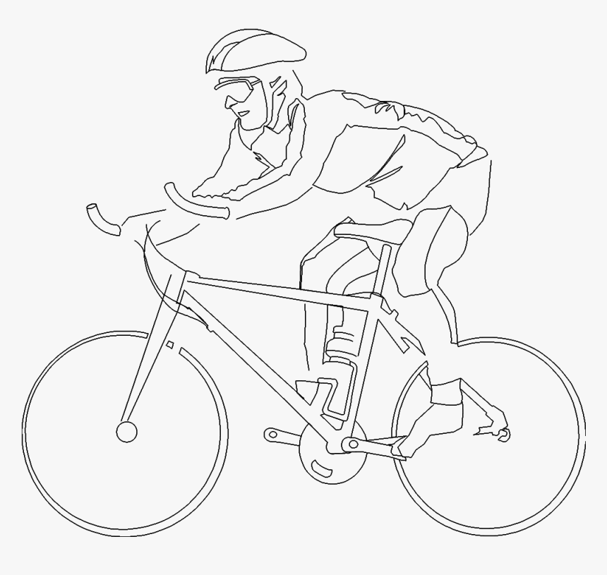 Dwg People 2d Draw , Png Download - Road Bicycle, Transparent Png, Free Download