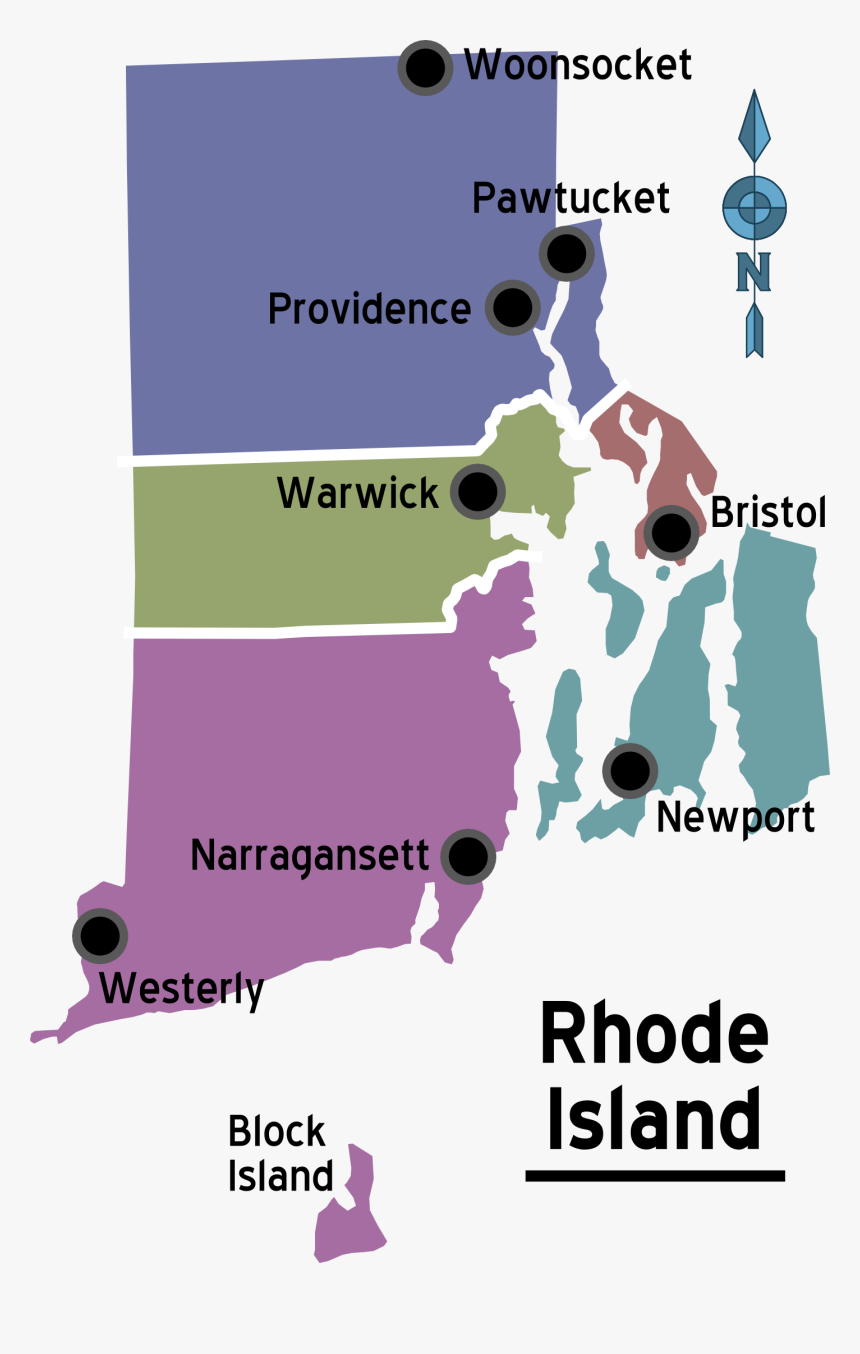 Map Of Rhode Island Regions - Regions Of Rhode Island, HD Png Download, Free Download