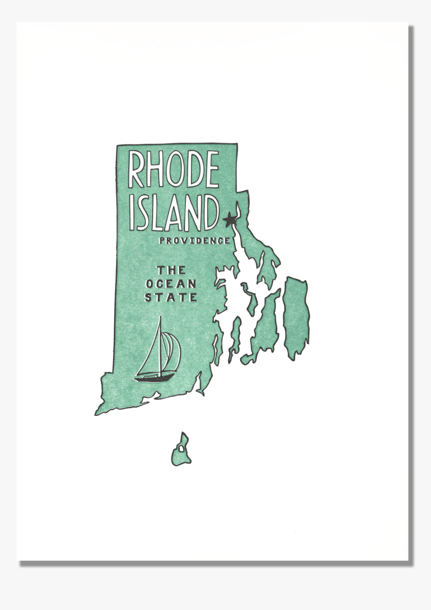 Rhode Island State Print - Map, HD Png Download, Free Download