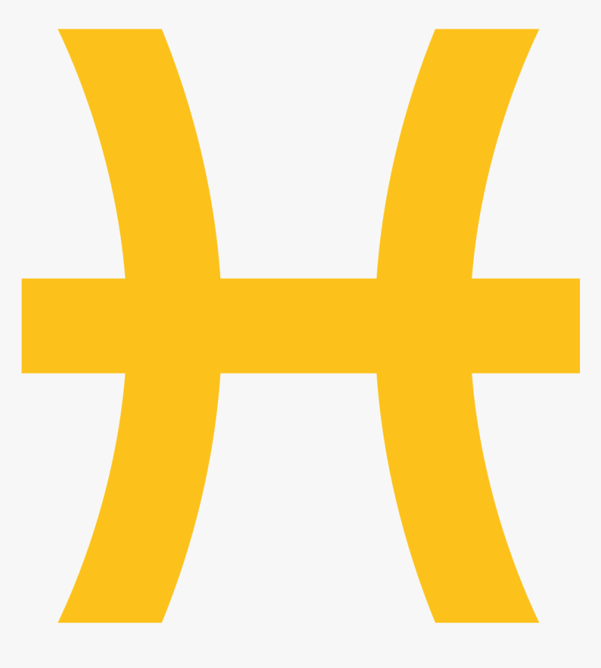 Yellow Pisces Sign Png, Transparent Png, Free Download