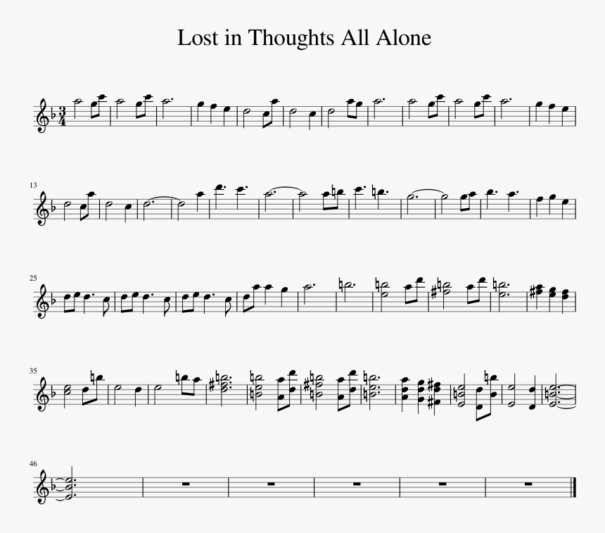 Lost In Thoughts All Alone Alto Sax, HD Png Download, Free Download