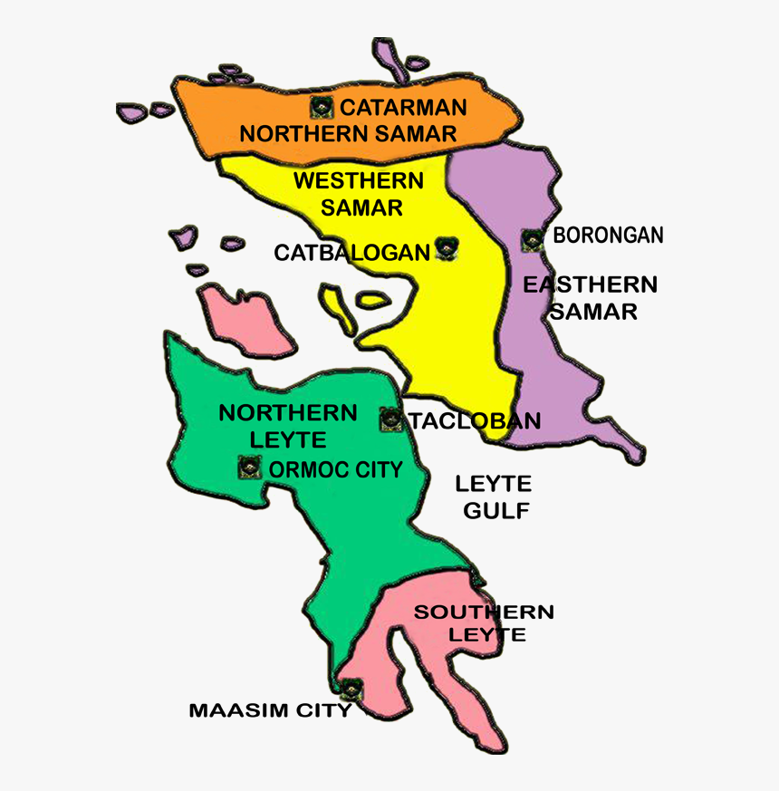 Region
 8 - Region 8 Map Of The Philippines, HD Png Download, Free Download