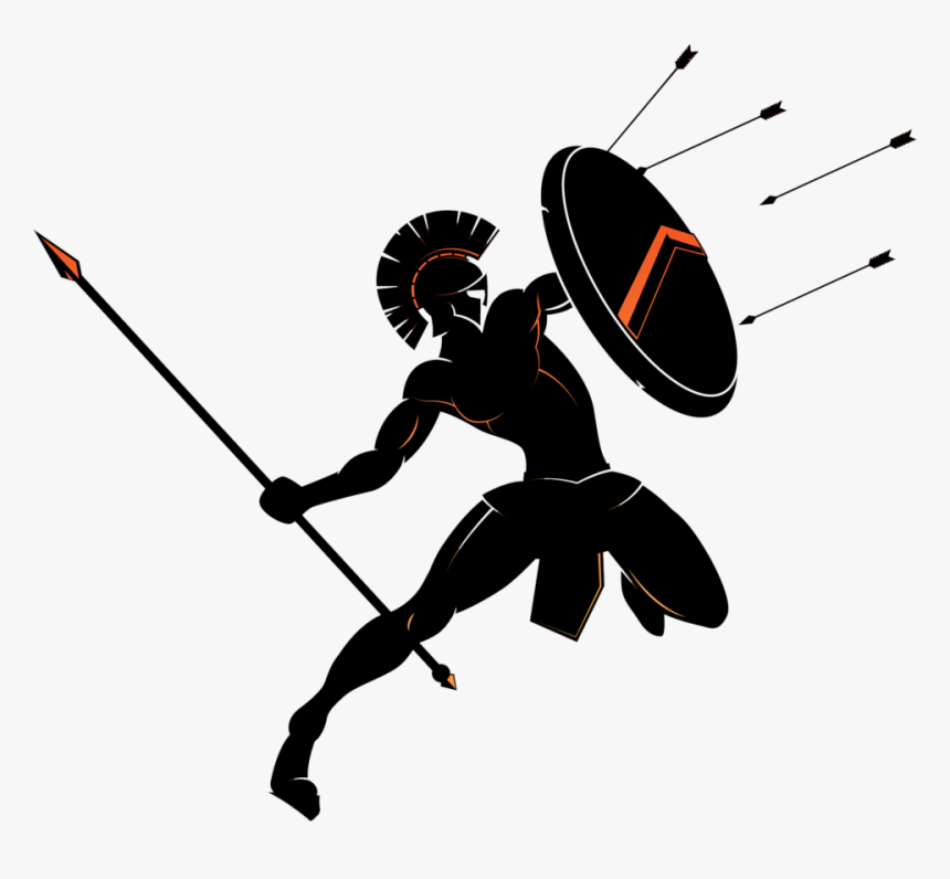 Transparent Spartan Warrior Clipart - Spartan Warrior Silhouette, HD Png Download, Free Download