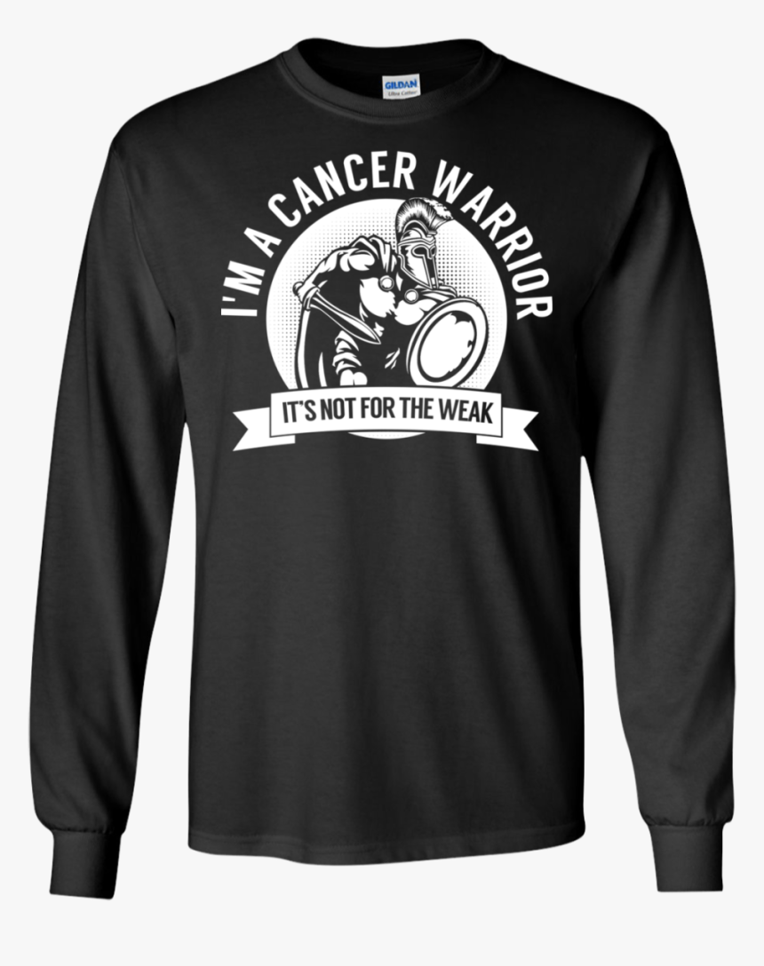Cancer Warrior Spartan Long Sleeve Unisex Shirt - T-shirt, HD Png Download, Free Download
