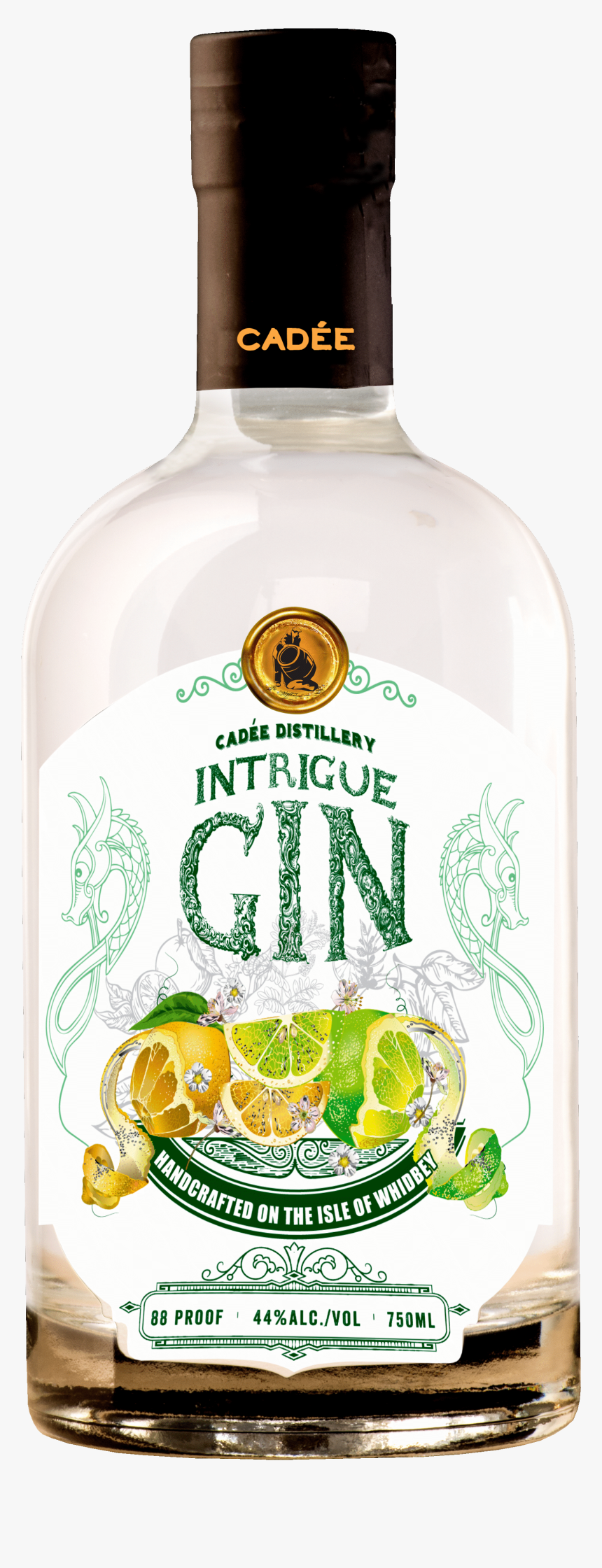 Cadée-distillery Intrigue Gin Bottle - Domaine De Canton, HD Png Download, Free Download