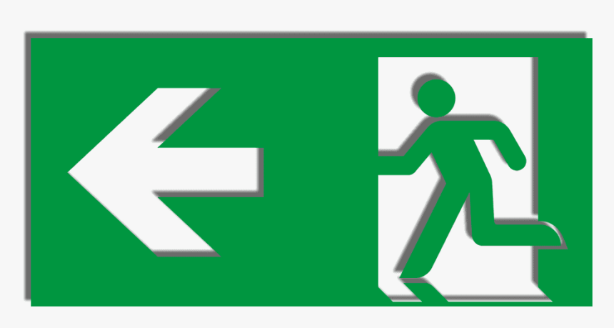 Aufkleber Mit Rettungszeichen Transparent Gr N Folie - Exit Pictogram, HD Png Download, Free Download