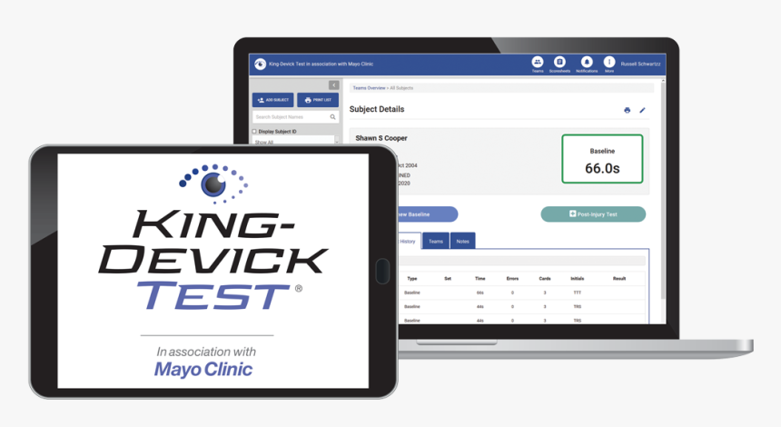 Kdt App - King Devick Test, HD Png Download, Free Download