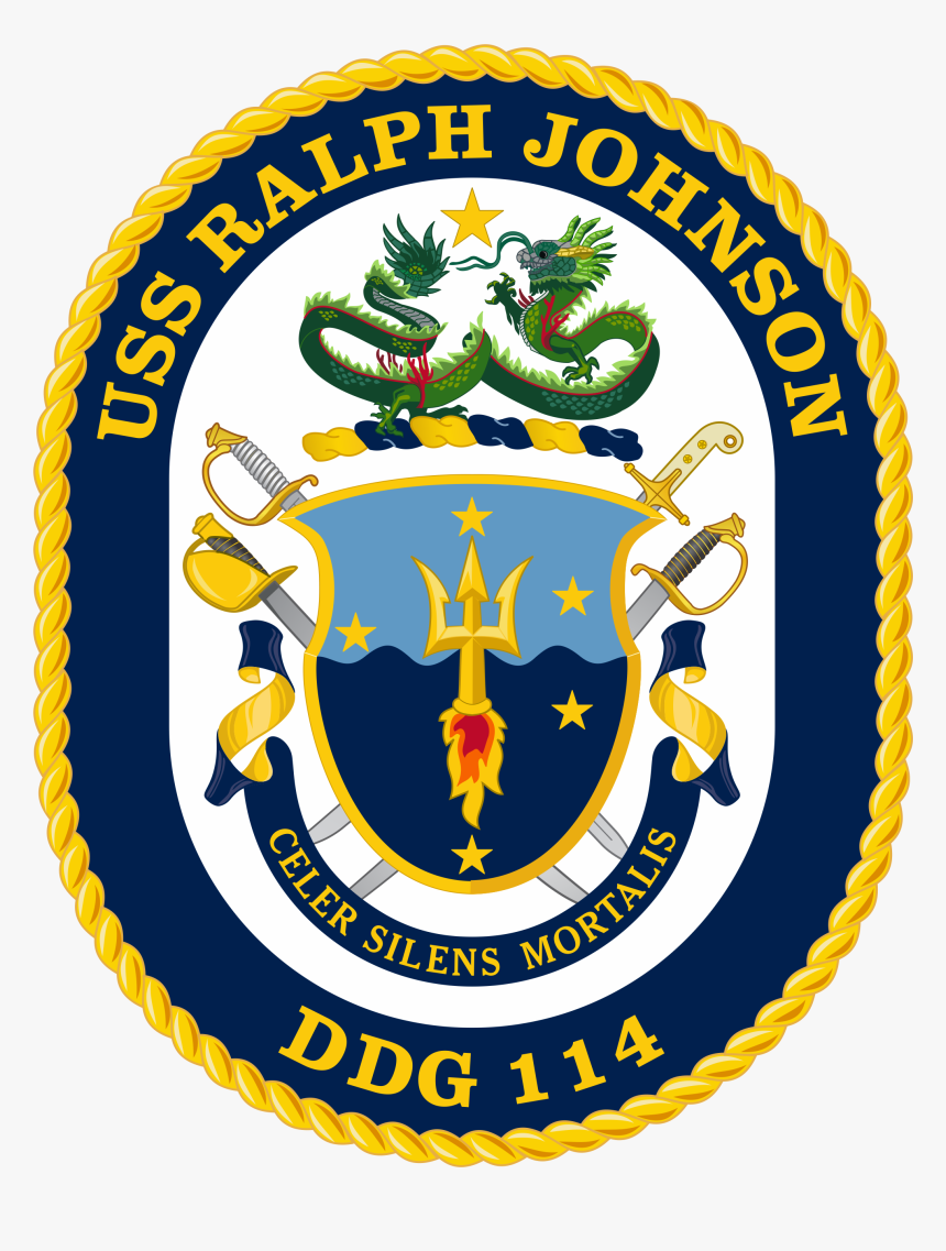 Ddg114 - Uss Ralph Johnson Ddg 114 Crest, HD Png Download, Free Download