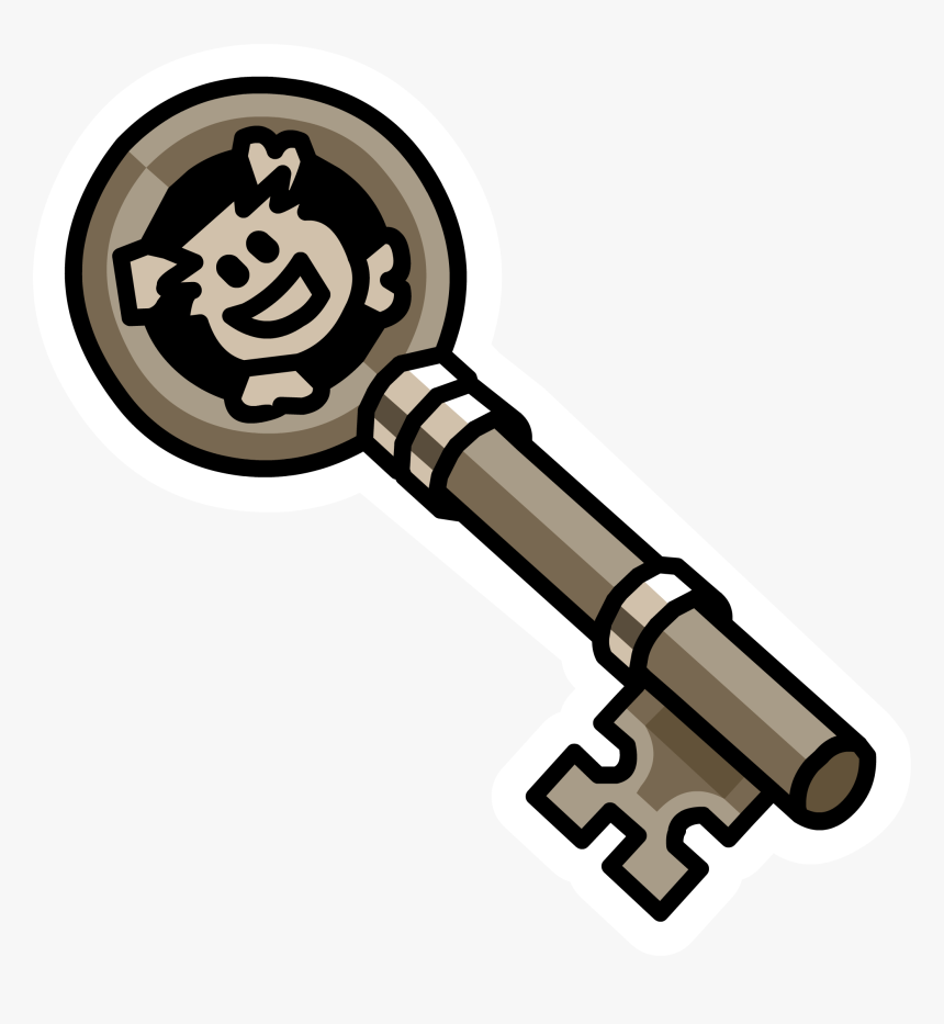 Club Penguin Wiki - Club Penguin Key Pin, HD Png Download, Free Download