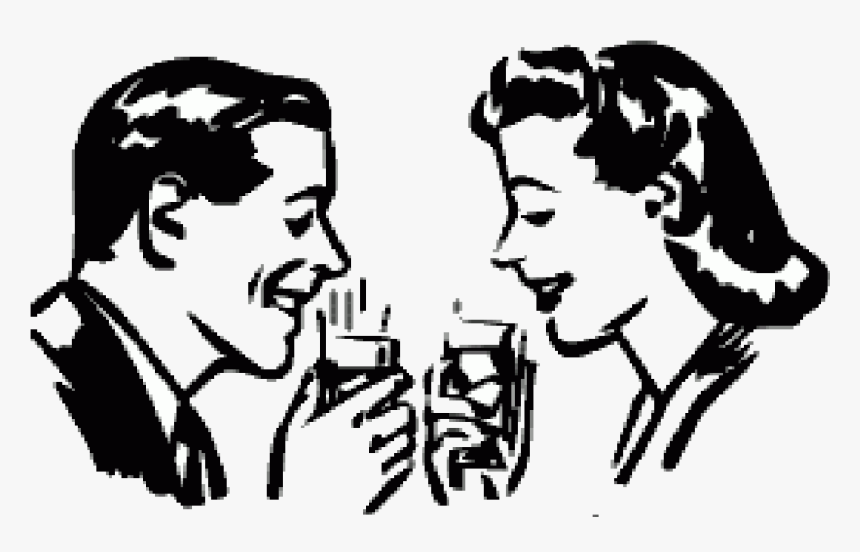 Couple Clipart Date Night - Old School Wedding Invite, HD Png Download, Free Download