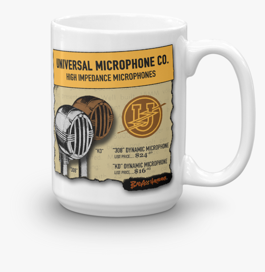 Universal Bullet Microphone Mug"
 Class= - Coffee Cup, HD Png Download, Free Download