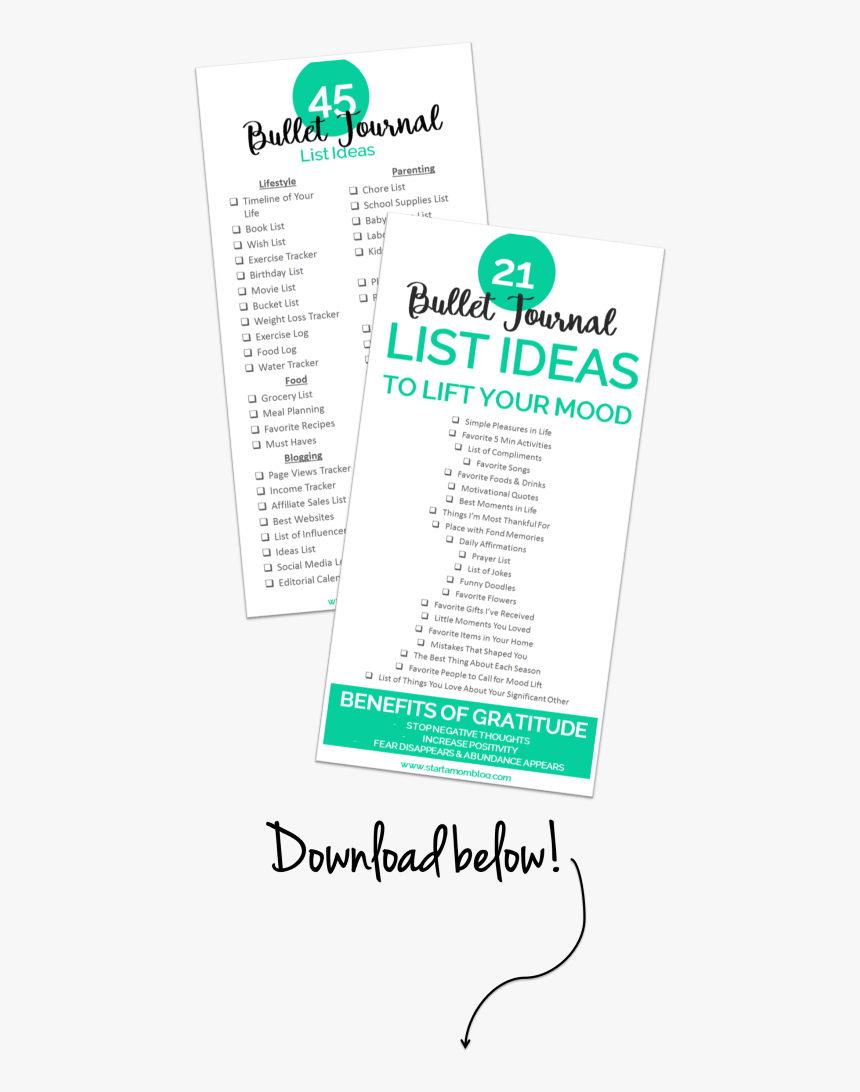 Bullet Journal Lift Mood List - Poster, HD Png Download, Free Download