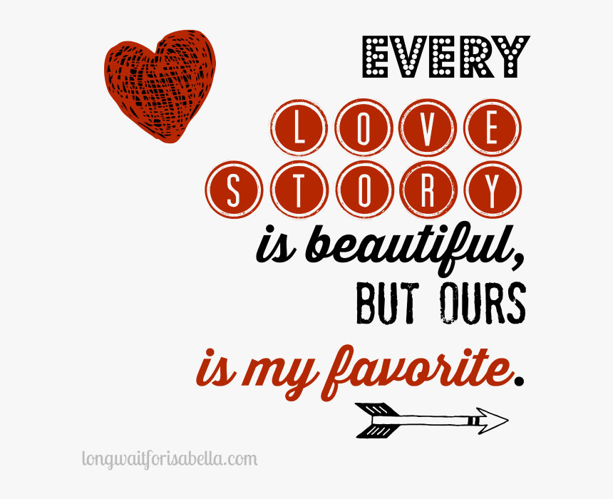 Love Story Quote - Heart, HD Png Download, Free Download