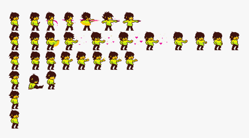 Kris Deltarune Sprite Sheet, HD Png Download - kindpng.