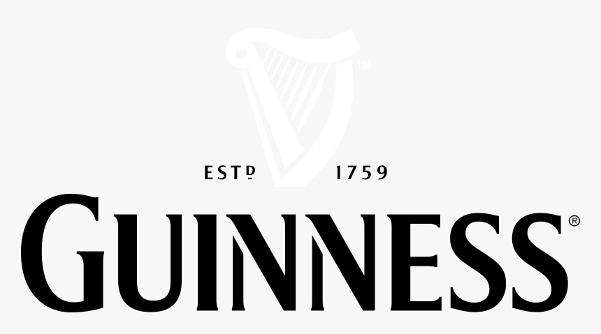 Guinness Logo Black And White - Guinness Beer, HD Png Download, Free Download