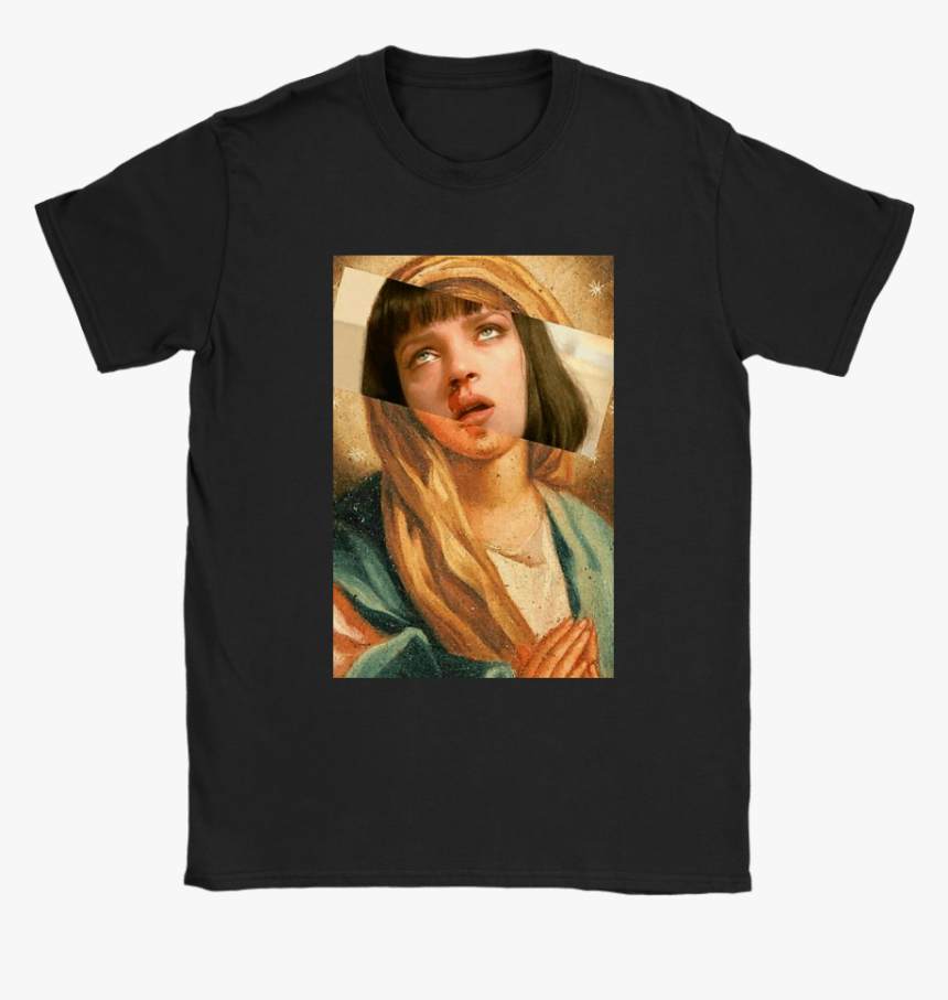 Pulp Fiction Mia Session Saint Mary Shirts - Thurman Pulp Fiction Overdose, HD Png Download, Free Download