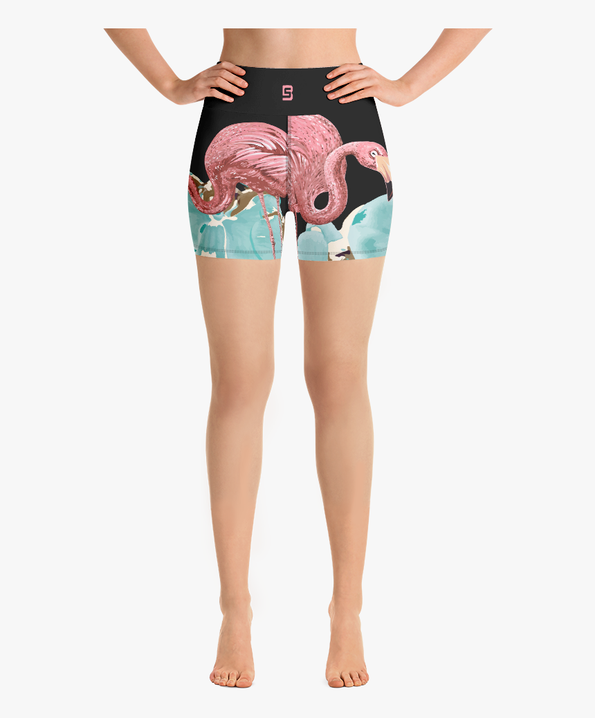 Black Flower 2 Flower 2 Btsco ,miami Vice White Flamingo - Leggings, HD Png Download, Free Download