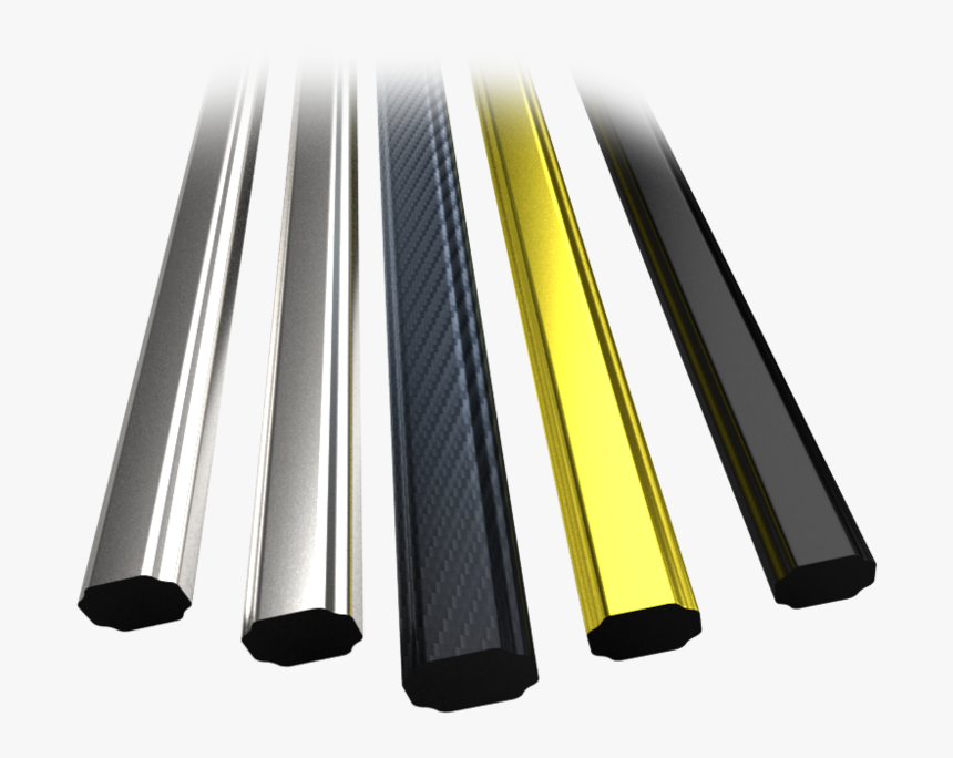 5 Broom Ball Stick Shafts Aluminum Carbon Fiber Silver - Composite Material, HD Png Download, Free Download