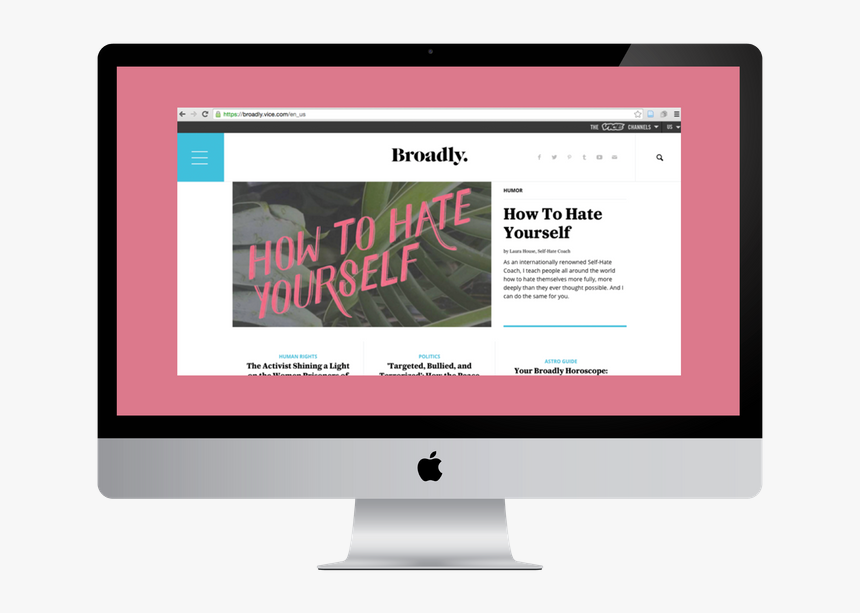 Broadly Vice Site Design, HD Png Download, Free Download