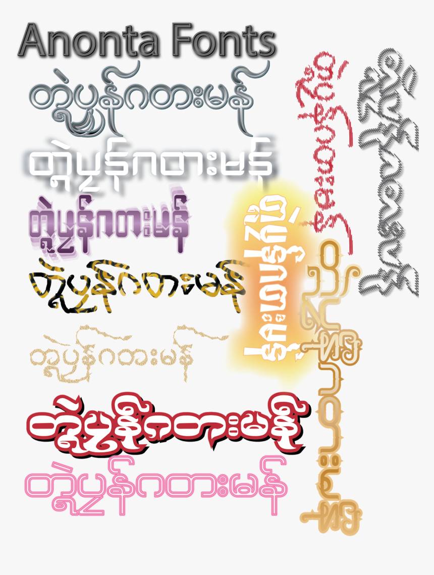 Myanmar Font Design For Pc, HD Png Download, Free Download