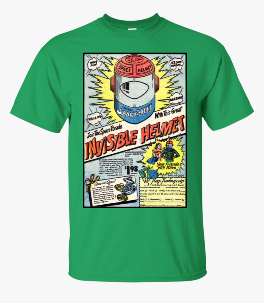 Space Helmet T-shirt - Old Comic Adverts, HD Png Download, Free Download