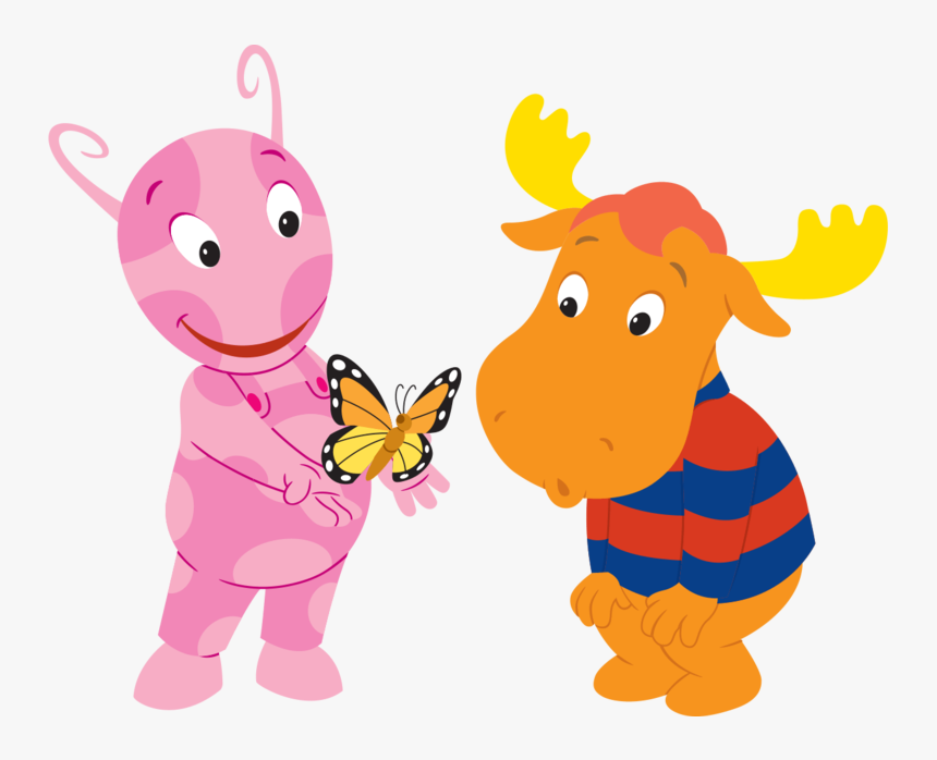 Uniqua And Tyrone Looking At Butterfly - Uniqua Tyrone The Backyardigans, HD Png Download, Free Download