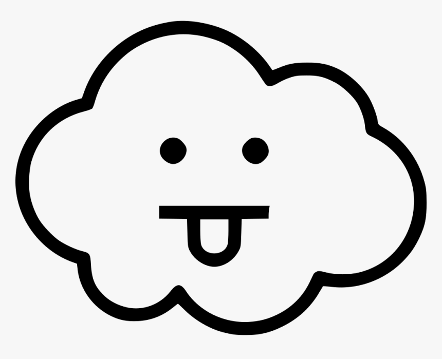 Cloud Silly Tounge - Cloud With A Face, HD Png Download, Free Download