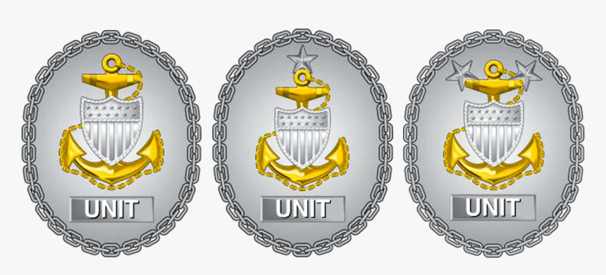 Former Uscg Unit Command Cpo Identification Badges - Command Master Chief, HD Png Download, Free Download