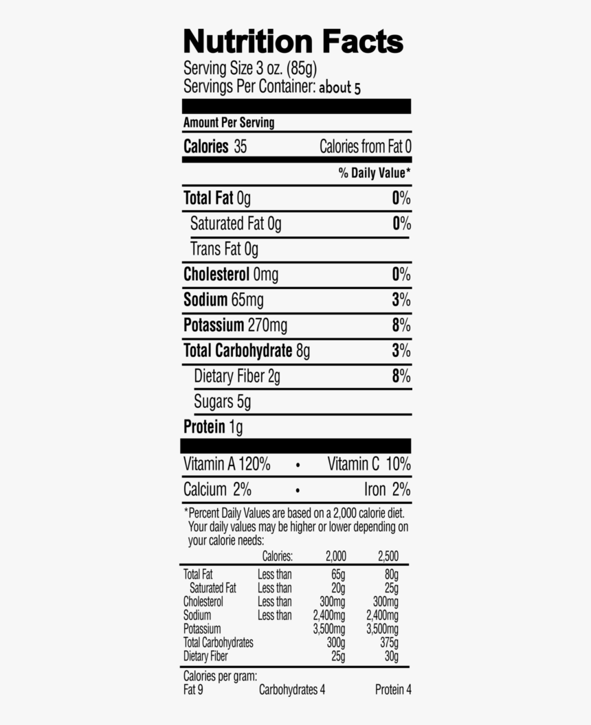 Bolthouse Farms Baby Carrots Nutrition Facts, HD Png Download, Free Download