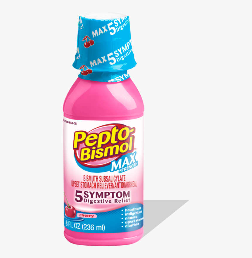 Pepto-bismol Maximum Strength Liquid, Cherry, 12 Oz - Bottle, HD Png Download, Free Download