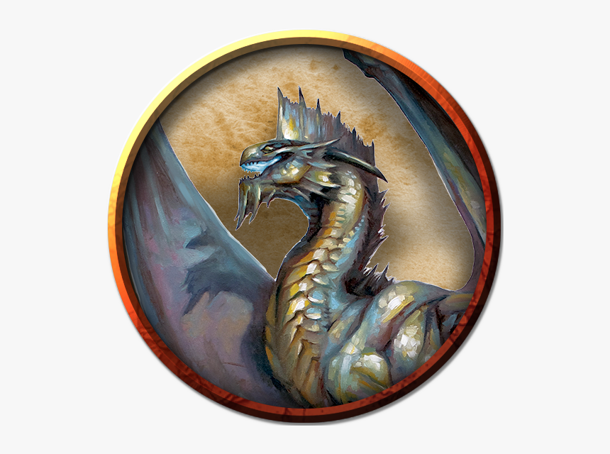 Adult Silver Dragon - D&d Silver Dragon Token, HD Png Download, Free Download